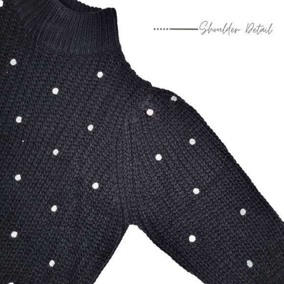 BLACK AND WHITE TURTLENECK SWEATER FOR WOMEN - Picture 5 of 11